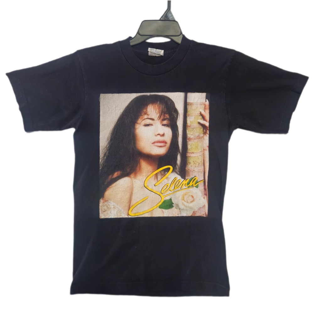 Vintage Pro Athletic Selena Quintanilla T-Shirt Small Black Graphic Short Sleeve